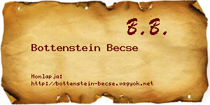 Bottenstein Becse névjegykártya